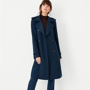 ⭐️Ann Taylor Teal Twill trench